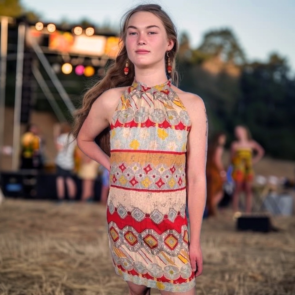 2 for $20 ⚜️ Christopher Dean Bohemian Halter Mini Dress Size 6